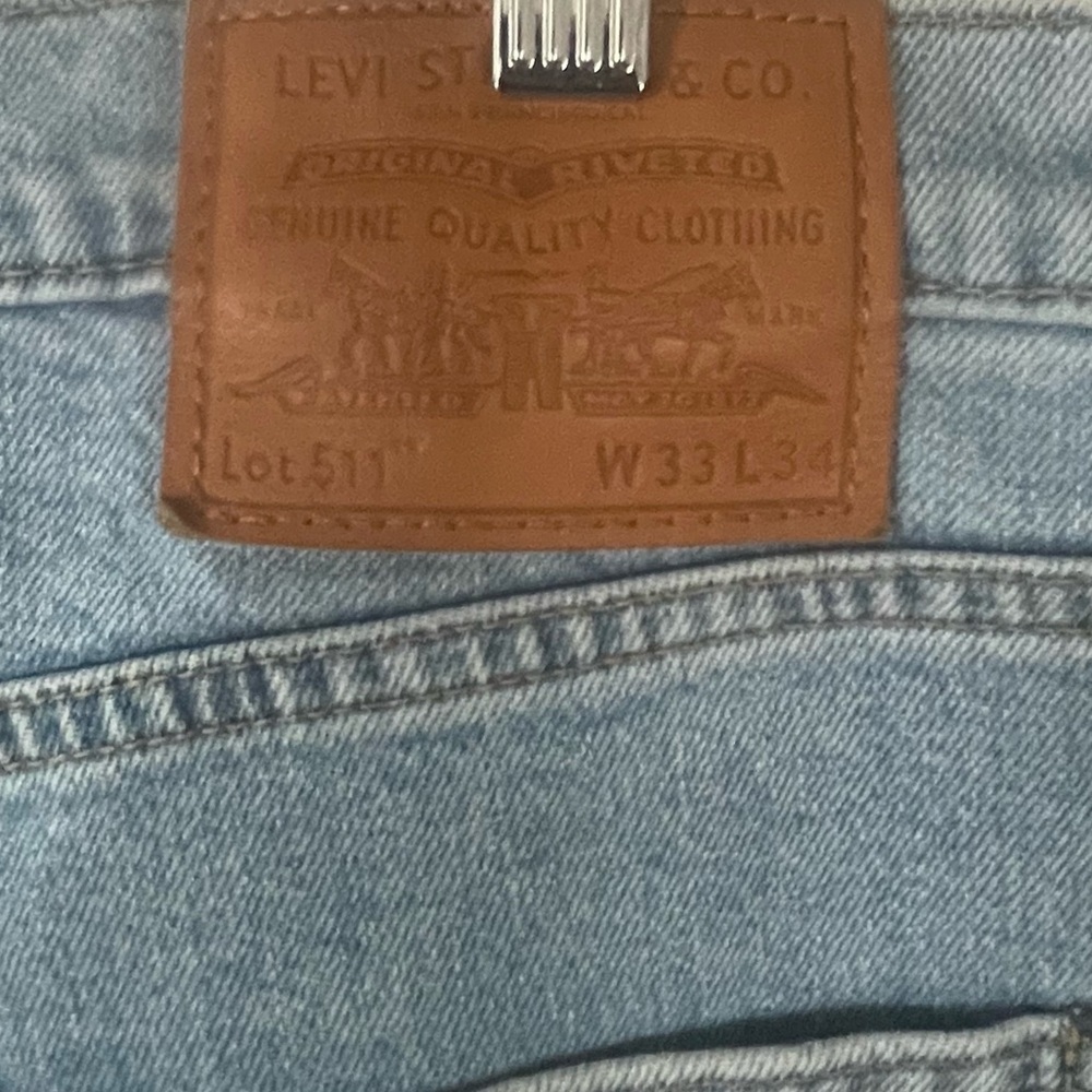 Levi’s 511 Light Blue Wash Denim Sz 33x34 - Picture 5 of 5